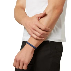 Breil B MIX-ARMBAND AUS BLAUEM GEWEBTEM LEDER UND STAHL New
