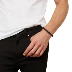 Breil B MIX-ARMBAND AUS BRAUNEM LEDER UND IP GUN STAHL Online