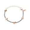 Breil B ROCKS-ARMBAND AUS HÄMATIT UND IP-ROSENSTAHL Sale