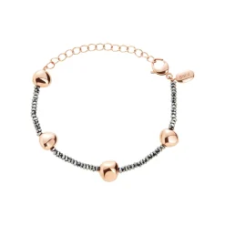 Breil B ROCKS-ARMBAND AUS HÄMATIT UND IP-ROSENSTAHL Sale