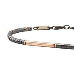 Breil B ROCKS-ARMBAND AUS ROSÉGOLDFARBENEM STAHL UND HÄMATIT Best