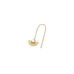 Breil B WIRED-EINZELNER OHRRING AUS IP-GOLDSTAHL MIT NATÜRLICHER PERLE Fashion