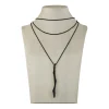 Breil B WITCH-COLLANA LUNGA CON PENDENTE IN ACCIAIO IP BLACK SATINATO. Sale