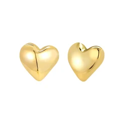 Breil BIG HEART-EDELSTAHL-OHRRINGE ZUM ANSTECKEN - GOLDFARBEN Clearance