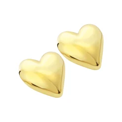 Breil BIG HEART-EDELSTAHL-OHRRINGE ZUM ANSTECKEN - GOLDFARBEN Clearance
