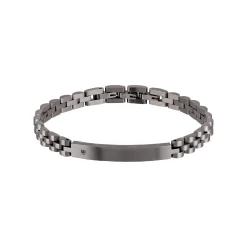 Breil BLACK DIAMOND-IP GUN EDELSTAHLARMBAND MIT KLEINEM SCHWARZEN NATURDIAMANTEN Outlet