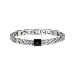 Breil BLACK DIAMOND-SILBERNES UND SCHWARZES STAHLARMBAND MIT NATÜRLICHEM DIAMANTEN Discount