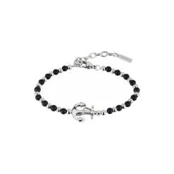 Breil BLACK ONYX-EDELSTAHL UND SCHWARZES ONIX-ARMBAND Clearance