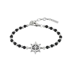 Breil BLACK ONYX-EDELSTAHL UND SCHWARZES ONIX-ARMBAND Outlet