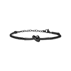 Breil B&ME-POLIERTES IP SCHWARZES STAHLARMBAND Hot