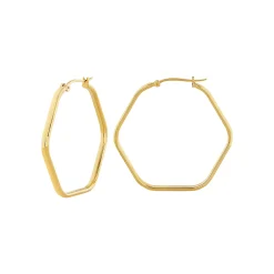 Breil HEXAGONIA-OHRRINGE AUS GOLDFARBIGEM STAHL Fashion