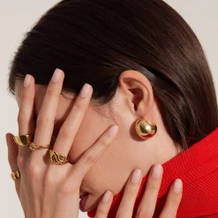 Breil HOOP-OHRRINGE AUS GOLDFARBIGEM STAHL Clearance