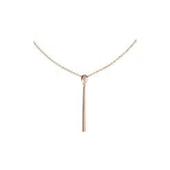 Breil ILLUSION-SATIN-IP-ROSE-EDELSTAHL-HALSKETTE MIT TROPFENFÖRMIGEM ANHÄNGER UND KRISTALLEN Best