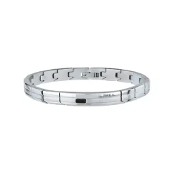Breil JOINT-STAHLARMBAND MIT SCHWARZEM KRISTALL Sale