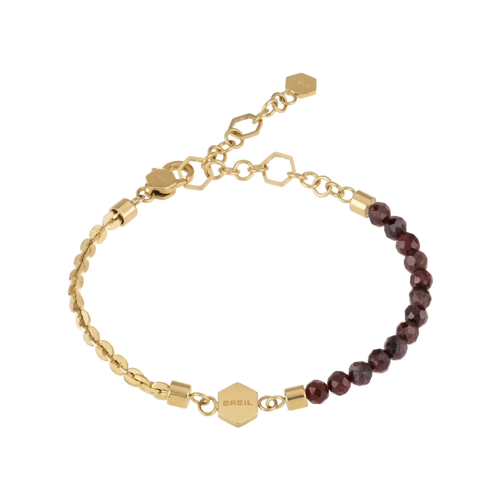 Breil KALEIDO-IP GOLD STAHL ARMBAND MIT ROTEN GRANATEN Sale