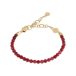 Breil KALEIDO-IP GOLD STAHLARMBAND MIT ROTEM ACHAT Sale