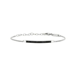 Breil LIGHT ROW-EDELSTAHLARMBAND MIT SCHWARZEM ZIRKONIA Fashion