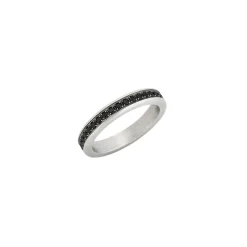 Breil LIGHT ROW-STAINLESS STEEL RING WITH BLACK CUBIC ZIRCONIA Best