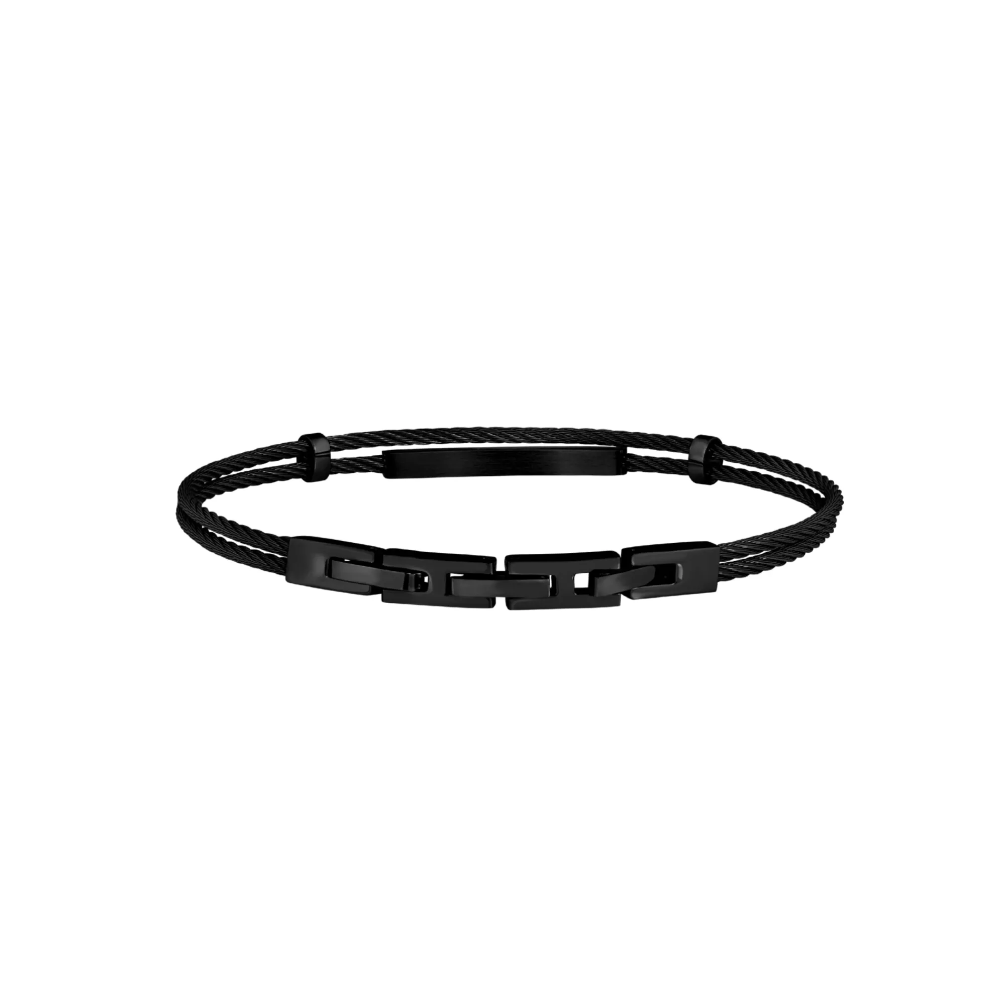 Breil LOOP-IP-Armband aus schwarzem Stahl New