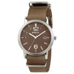 Breil MOMENTO-OROLOGIO CON QUADRANTE MARRONE E CINTURINO IN TESSUTO Clearance