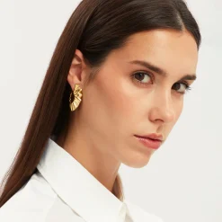 Breil PLISSE”-IP GOLD PLISSEE OHRRING Sale