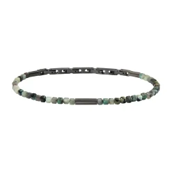 Breil PRIAM-ARMBAND AUS PISTOLENFARBENEM STAHL UND SMARAGDWURZEL Discount