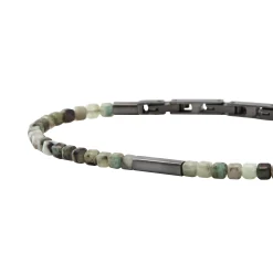 Breil PRIAM-ARMBAND AUS PISTOLENFARBENEM STAHL UND SMARAGDWURZEL Discount