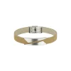 Breil REBEL-POLISHED STEEL AND BEIGE LEATHER BRACELET Best