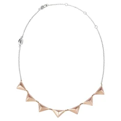 Breil ROCKERS JEWELS-COLLANA IN ACCIAIO CON 7 BORCHIE IN IP ROSE. Fashion