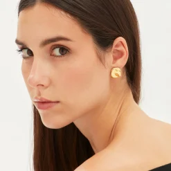 Breil SCULPTURE-SCULPTURE IP GOLD EARRINGS Fashion