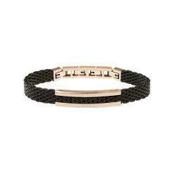 Breil SNAP-ARMBAND AUS IP GUN MESH MIT IP ROSE ELEMENT Fashion