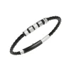 Breil WANDERLUST-ARMBAND AUS STAHL UND SCHWARZEM GEFLOCHTENEM LEDER Clearance
