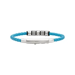 Breil WANDERLUST-ARMBAND AUS STAHL UND TÜRKIS GEFLOCHTENEM LEDER Outlet