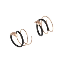Breil WRAP-OHRRINGE AUS POLIERTEM STAHL IP ROSE UND IP SCHWARZ New